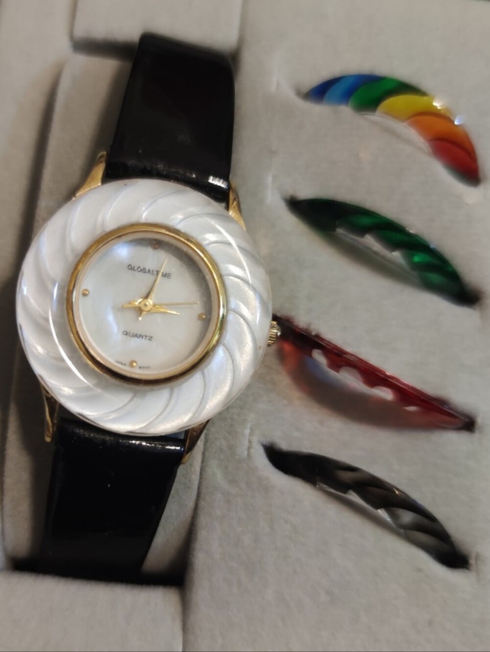 Globaltime Dial Watch with Interchangeable Accent Bezel - Picture 2 of 4